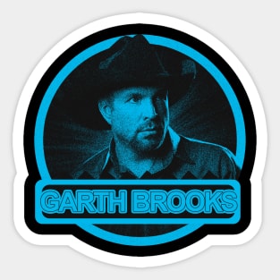 Garth Brooks aesthetic turquoise blue color Sticker